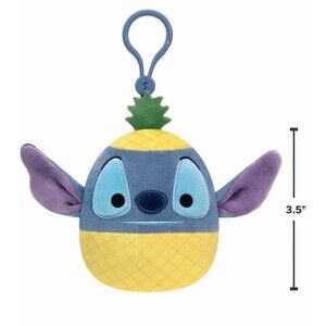 Squishmallows Disney Clip Pineapple Stitch 3.5 Inch Plush NWOT
